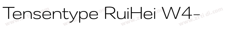 Tensentype RuiHei W4字体转换